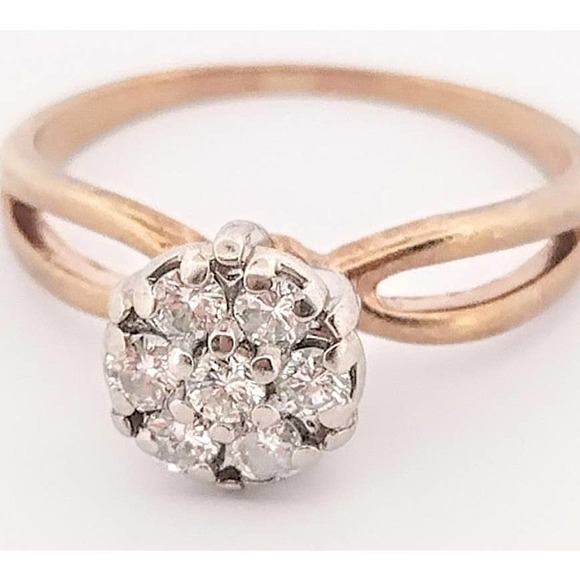 10K Diamond Wedding Engagement Ring Real Earth Diamonds...